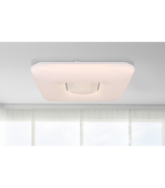 Trystan Flush Ceiling Light White 1x RGBW LED Dimmable 3000-6400K Remote Control Tuya Smart-7