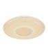 Klemens Patterned Glass Flush Ceiling Light White 1x RGB LED Dimmable 3000-6000K Remote Control-1