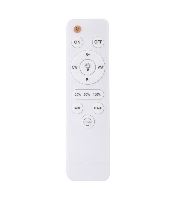 Klemens Patterned Glass Flush Ceiling Light White 1x RGB LED Dimmable 3000-6000K Remote Control-10