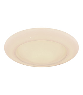 Rava Patterned Glass Flush Ceiling Light White LED Dimmable 3000-6500K Remote Control-1