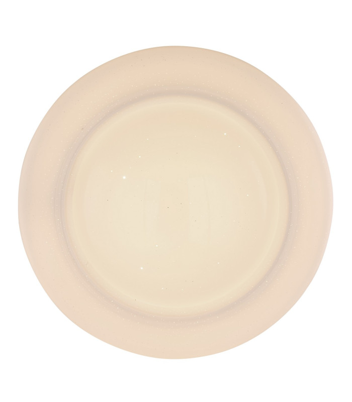 Rava Patterned Glass Flush Ceiling Light White LED Dimmable 3000-6500K Remote Control-3