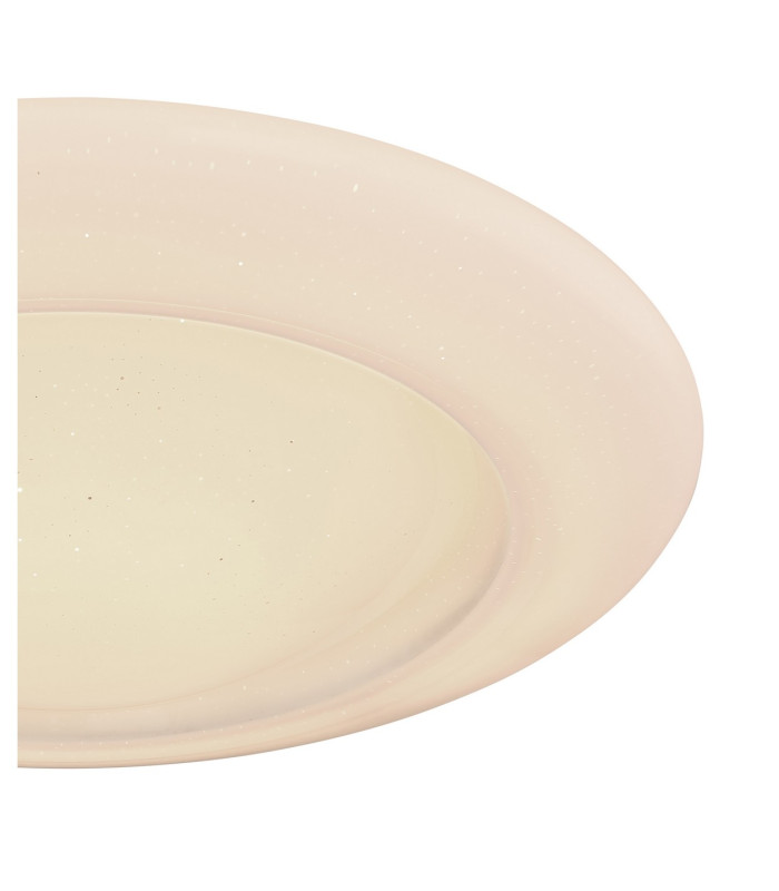 Rava Patterned Glass Flush Ceiling Light White LED Dimmable 3000-6500K Remote Control-4