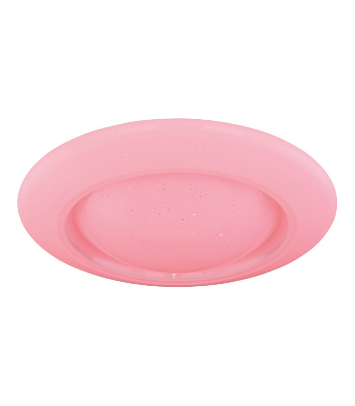 Rava Patterned Glass Flush Ceiling Light White LED Dimmable 3000-6500K Remote Control-7