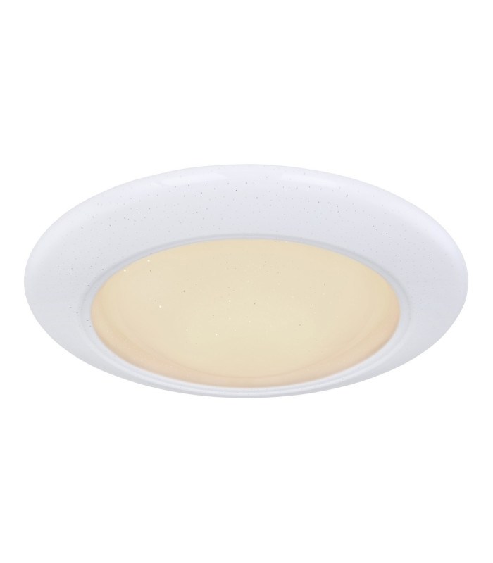 Rava Patterned Glass Flush Ceiling Light White LED Dimmable 3000-6500K Remote Control-10