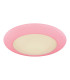 Rava Patterned Glass Flush Ceiling Light White LED Dimmable 3000-6500K Remote Control-12
