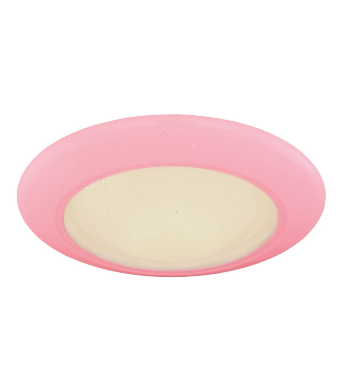 Rava Patterned Glass Flush Ceiling Light White LED Dimmable 3000-6500K Remote Control-12