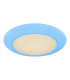 Rava Patterned Glass Flush Ceiling Light White LED Dimmable 3000-6500K Remote Control-14