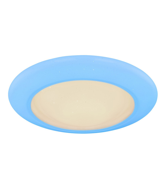 Rava Patterned Glass Flush Ceiling Light White LED Dimmable 3000-6500K Remote Control-14
