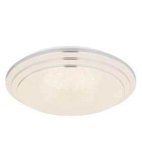 Aley Patterned Glass Flush Ceiling Light White LED Dimmable 2700-6500K Remote Control-1