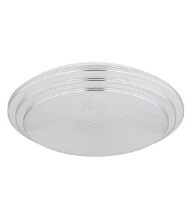 Aley Patterned Glass Flush Ceiling Light White LED Dimmable 2700-6500K Remote Control-2