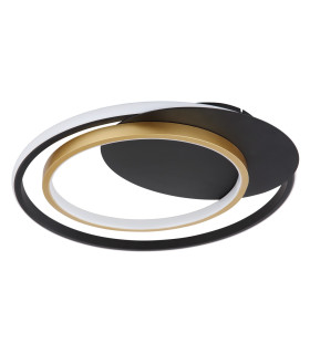 Rodan Integrated LED Semi Flush Ceiling Light Black 2x LED Dimmable 3000-6000K Remote Control-2