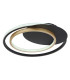 Rodan Integrated LED Semi Flush Ceiling Light Black 2x LED Dimmable 3000-6000K Remote Control-6