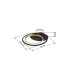 Rodan Integrated LED Semi Flush Ceiling Light Black 2x LED Dimmable 3000-6000K Remote Control-11
