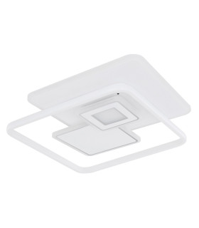Roderick 50x50cm Integrated LED Semi Flush Ceiling Light White Matt LED Dimmable 2700-6000K Remote Control-2