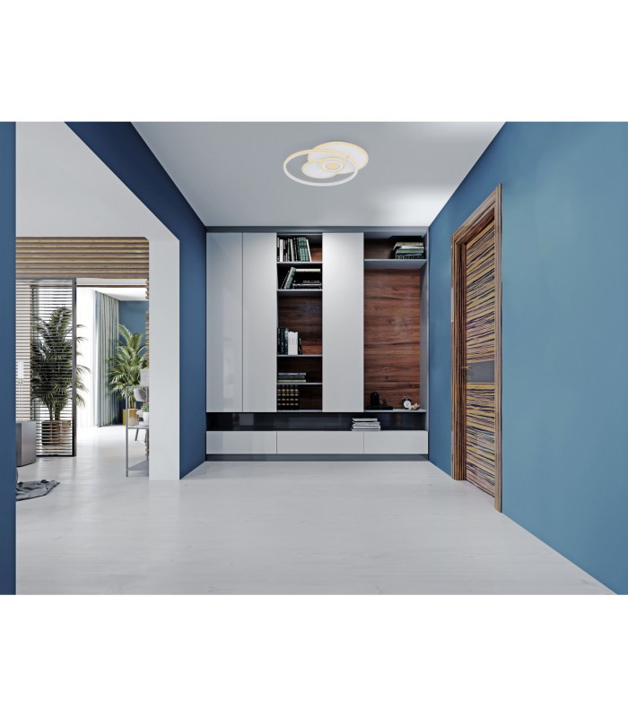 Roderick 55x46cm Integrated LED Semi Flush Ceiling Light White Matt 4x LED Dimmable 2700-6000K Remote Control-9