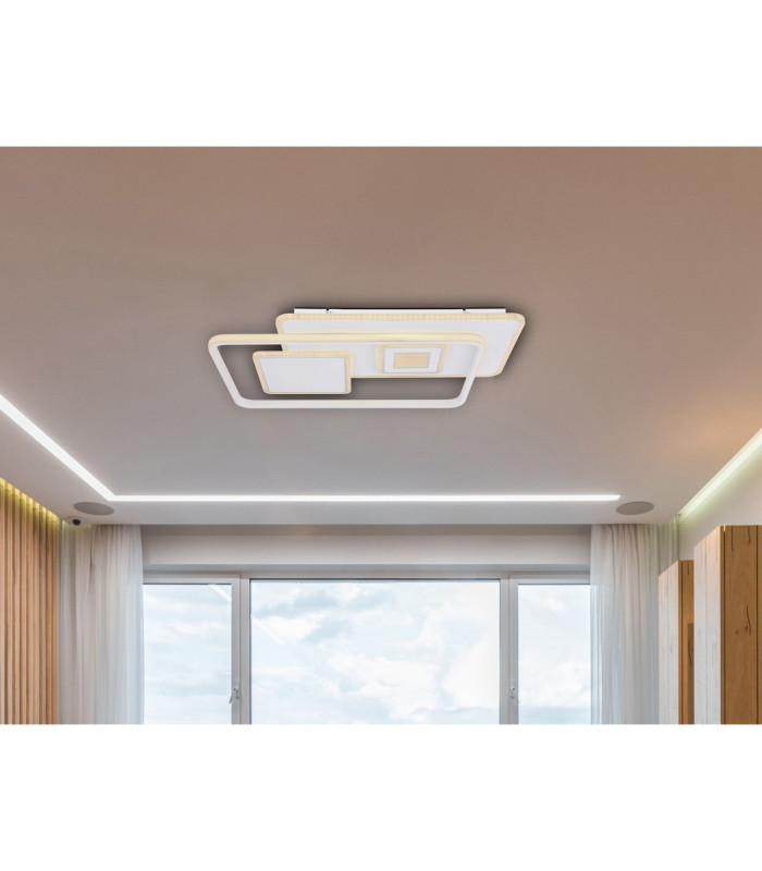 Roderick 44x65cm Integrated LED Semi Flush Ceiling Light White LED Dimmable 3000-6000K Remote Control-9