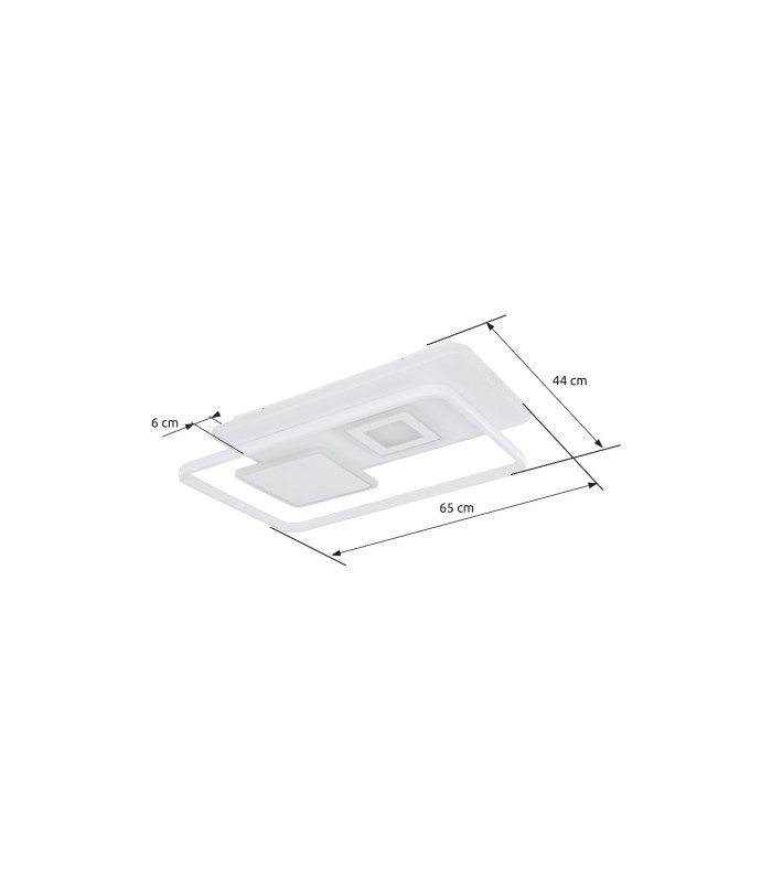 Roderick 44x65cm Integrated LED Semi Flush Ceiling Light White LED Dimmable 3000-6000K Remote Control-11