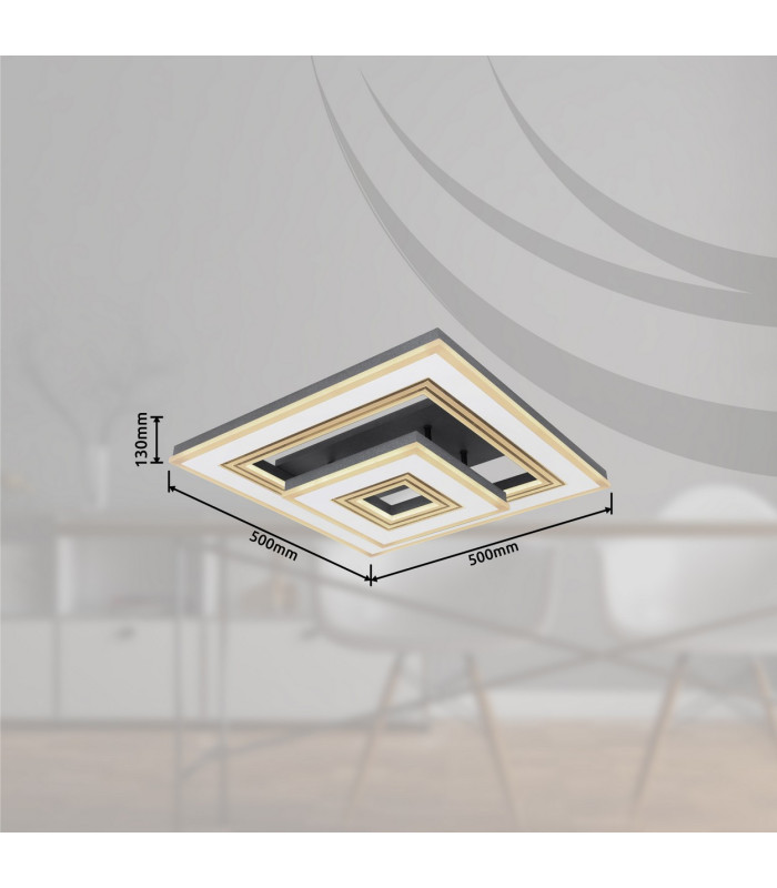 Jack Integrated LED Semi Flush Ceiling Light White LED Dimmable 2700-6000K Remote Control-12