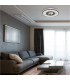 Sundi Integrated LED Semi Flush Ceiling Light White LED Dimmable 2700-6000K Remote Control-8
