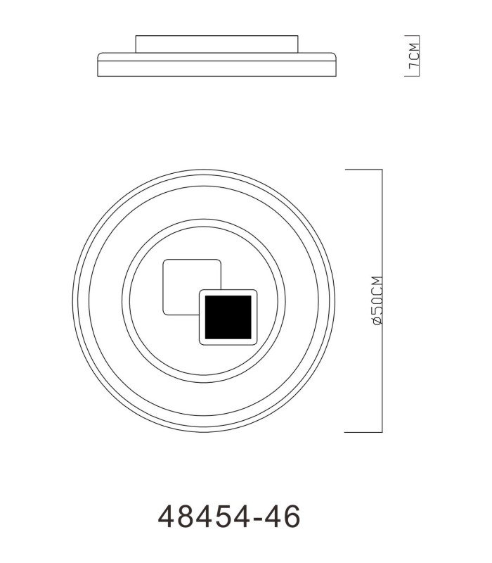 Sundi Integrated LED Semi Flush Ceiling Light White LED Dimmable 2700-6000K Remote Control-10