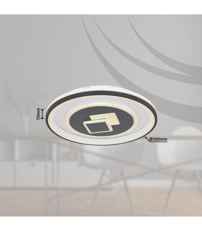 Sundi Integrated LED Semi Flush Ceiling Light White LED Dimmable 2700-6000K Remote Control-11