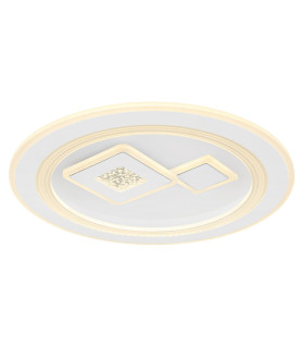 Valeria Round Integrated LED Semi Flush Ceiling Light White 2x LED Dimmable 2700-6500K Remote Control-1