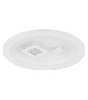 Valeria Round Integrated LED Semi Flush Ceiling Light White 2x LED Dimmable 2700-6500K Remote Control-2