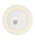 Valeria Round Integrated LED Semi Flush Ceiling Light White 2x LED Dimmable 2700-6500K Remote Control-3