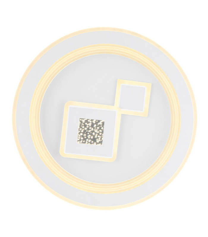 Valeria Round Integrated LED Semi Flush Ceiling Light White 2x LED Dimmable 2700-6500K Remote Control-3