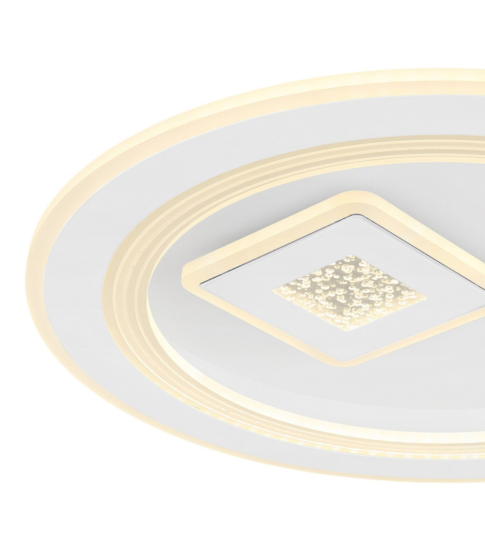 Valeria Round Integrated LED Semi Flush Ceiling Light White 2x LED Dimmable 2700-6500K Remote Control-4