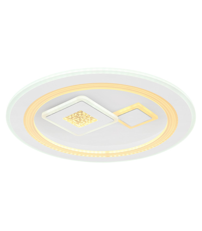 Valeria Round Integrated LED Semi Flush Ceiling Light White 2x LED Dimmable 2700-6500K Remote Control-5