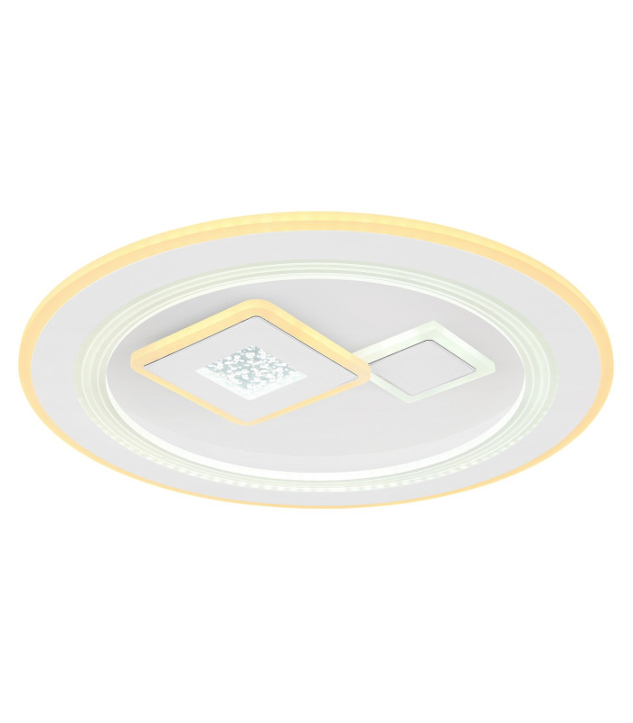Valeria Round Integrated LED Semi Flush Ceiling Light White 2x LED Dimmable 2700-6500K Remote Control-6
