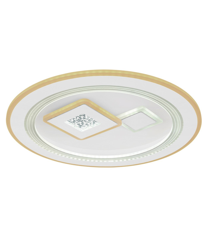 Valeria Round Integrated LED Semi Flush Ceiling Light White 2x LED Dimmable 2700-6500K Remote Control-12