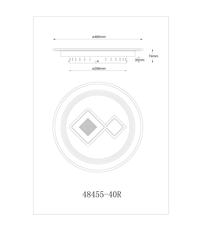 Valeria Round Integrated LED Semi Flush Ceiling Light White 2x LED Dimmable 2700-6500K Remote Control-13
