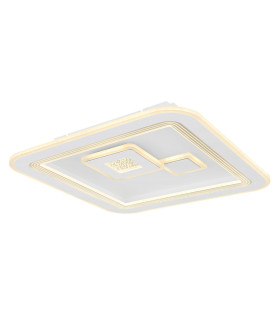 Valeria Square Integrated LED Semi Flush Ceiling Light White 2x LED Dimmable 2700-6500K Remote Control-1