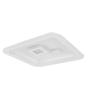 Valeria Square Integrated LED Semi Flush Ceiling Light White 2x LED Dimmable 2700-6500K Remote Control-2
