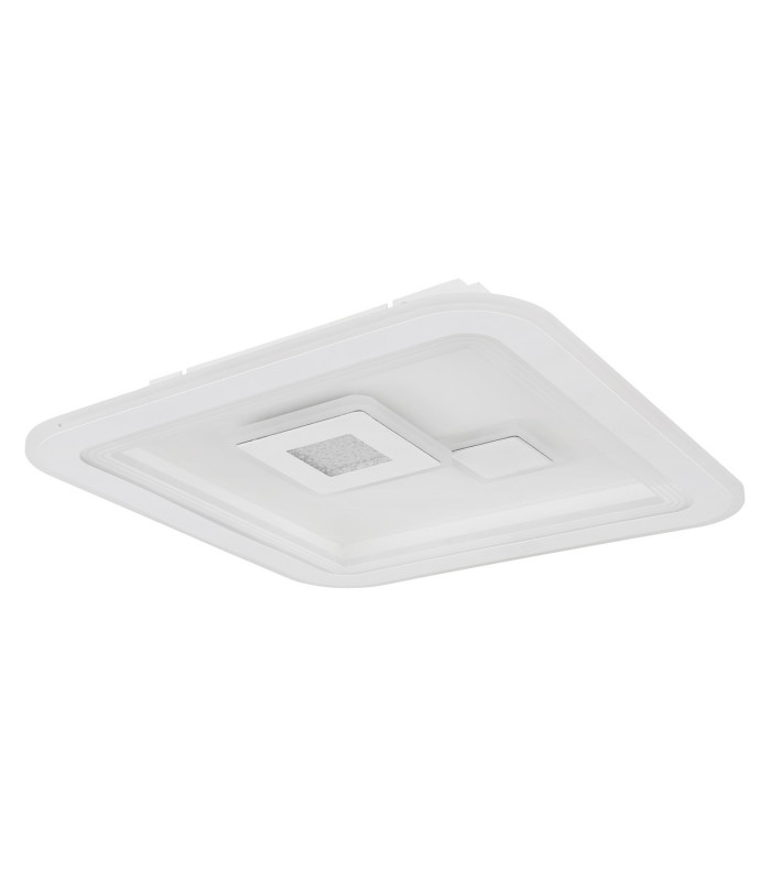 Valeria Square Integrated LED Semi Flush Ceiling Light White 2x LED Dimmable 2700-6500K Remote Control-2