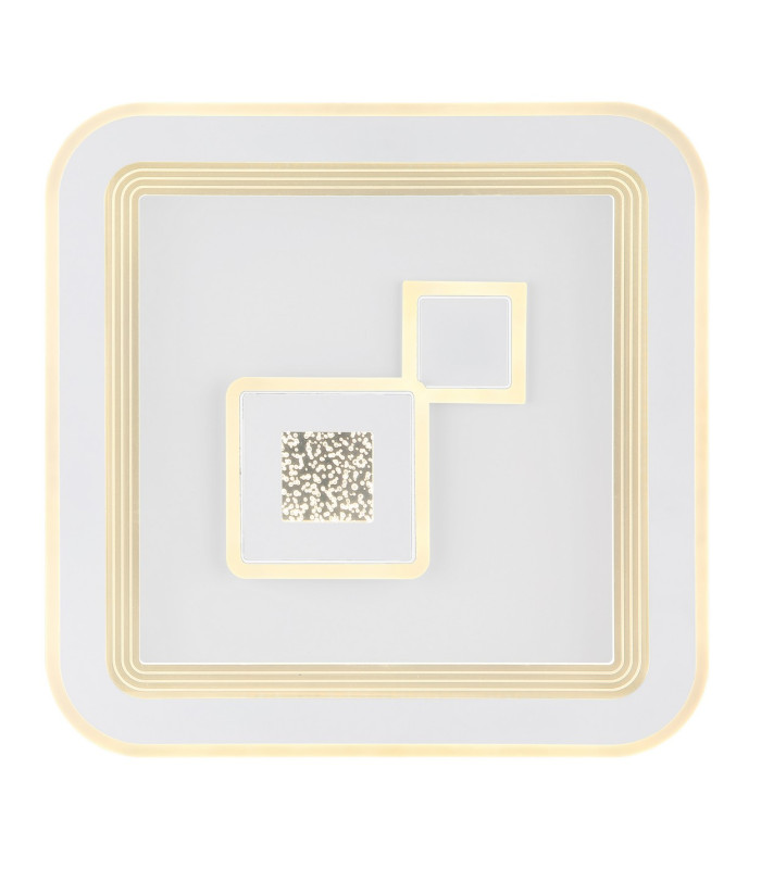 Valeria Square Integrated LED Semi Flush Ceiling Light White 2x LED Dimmable 2700-6500K Remote Control-4