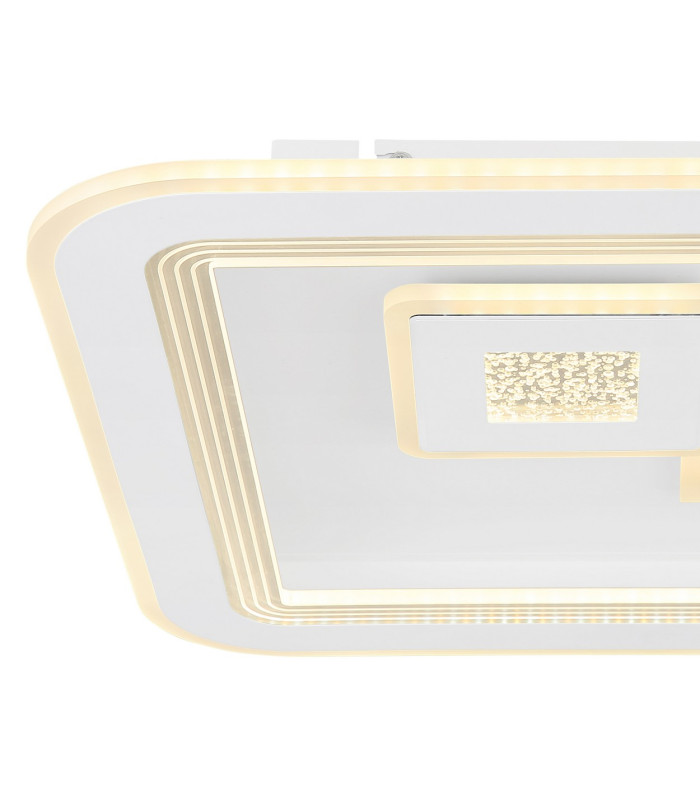 Valeria Square Integrated LED Semi Flush Ceiling Light White 2x LED Dimmable 2700-6500K Remote Control-5