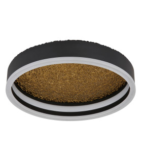 Hedi 30cm Integrated LED Semi Flush Ceiling Light Matt Black LED 3000K-2
