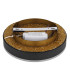 Hedi 30cm Integrated LED Semi Flush Ceiling Light Matt Black LED 3000K-4