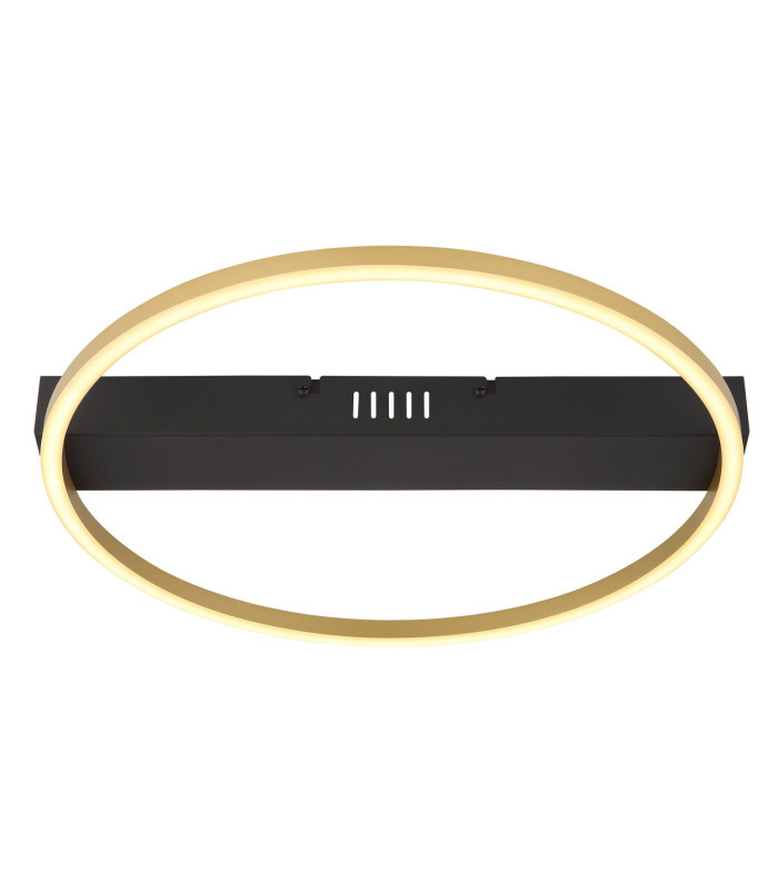 Luffy Integrated LED Semi Flush Ceiling Light Black LED 3000K-3