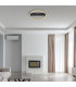 Luffy Integrated LED Semi Flush Ceiling Light Black LED 3000K-8