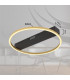 Luffy Integrated LED Semi Flush Ceiling Light Black LED 3000K-9