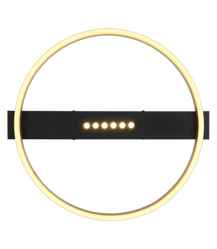 Luffy 40cm Integrated LED Semi Flush Ceiling Light Matt Black Round LED 3000K-4