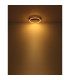 Luffy 40cm Integrated LED Semi Flush Ceiling Light Matt Black Round LED 3000K-7