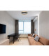 Luffy 40cm Integrated LED Semi Flush Ceiling Light Matt Black Round LED 3000K-10