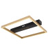 Luffy 40cm Integrated LED Semi Flush Ceiling Light Matt Black Square LED 3000K-1