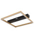 Luffy 40cm Integrated LED Semi Flush Ceiling Light Matt Black Square LED 3000K-2