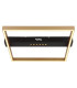Luffy 40cm Integrated LED Semi Flush Ceiling Light Matt Black Square LED 3000K-3